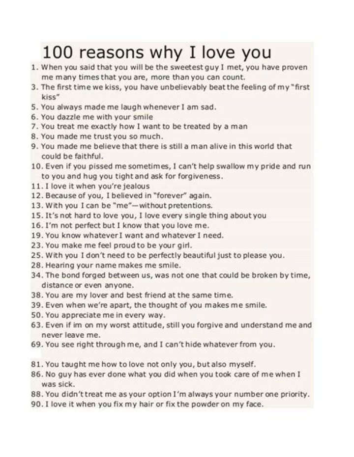 100 reasons why i love you