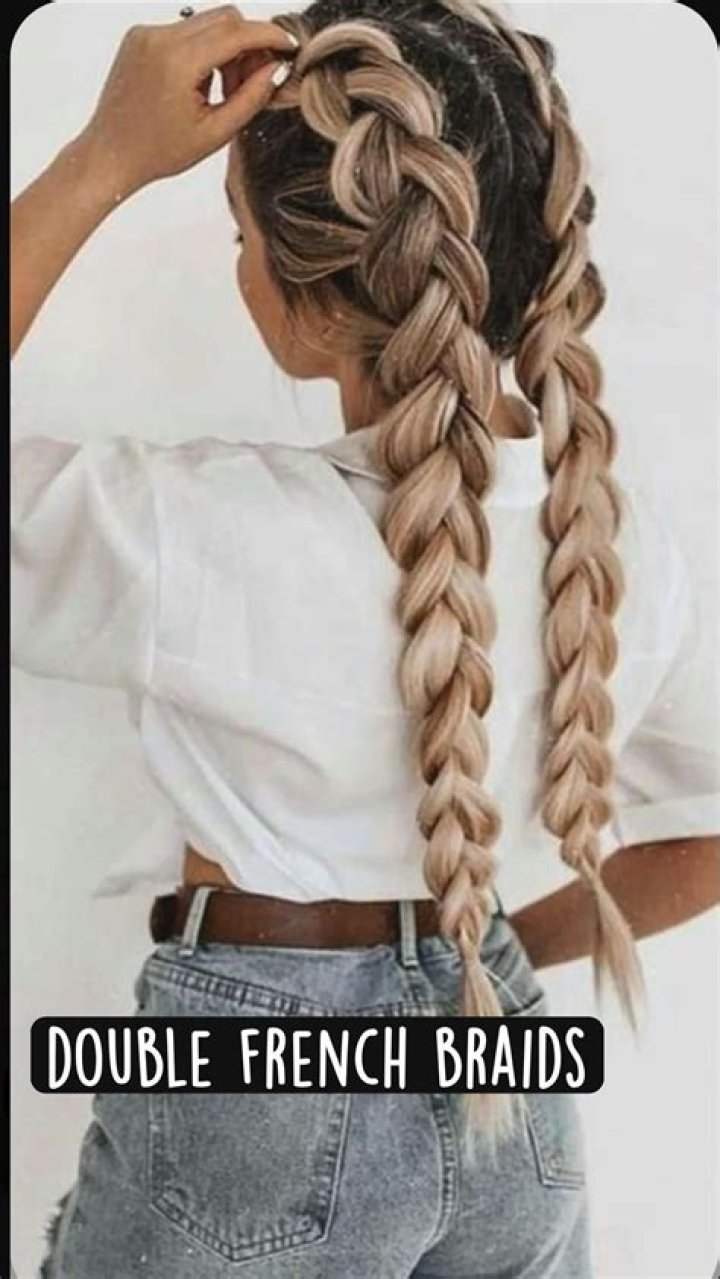 2018 Double Braids Long Hair French Braids HAIRSTYLES