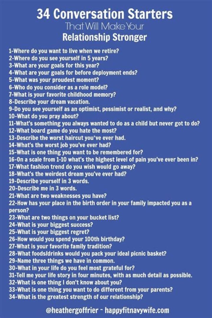 34 conversation starters for couples to make a relationship stronger This or that questions