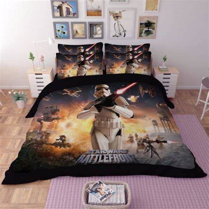 4PCS QUEEN Size Star Wars 04 Bedding Set Duvet Cover Flat Sheet 4 pcs