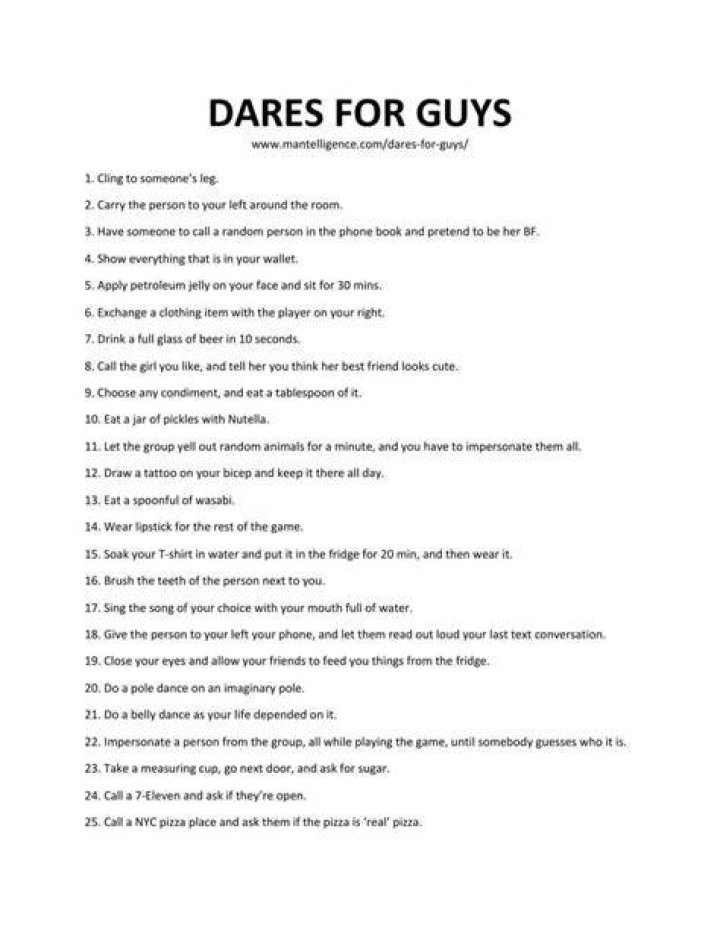 61+ Best Dares For Guys (Funny, Fun, Embarrassing)