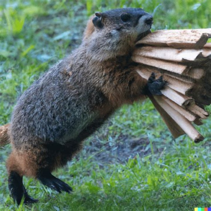 A woodchuck chucking as much wood as a woodchuck could chuck, if a