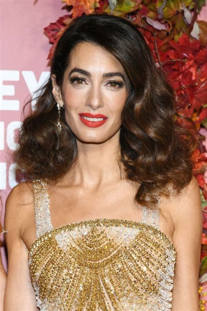 Amal Clooney Dazzles In A OneShoulder Sequined Silver Gown SHEfinds