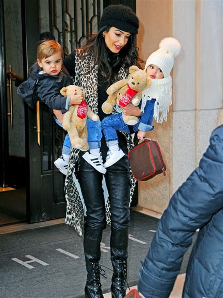 Amal Clooney Steps Out With Twins Ella & Alexander — See Photos