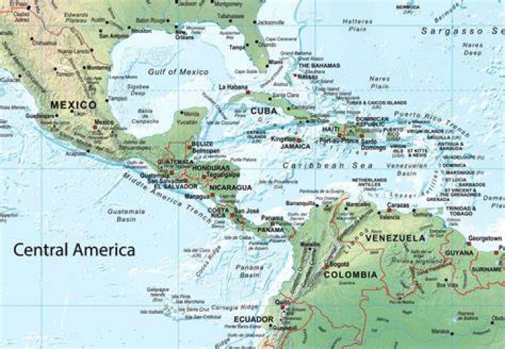 Am&eacute;rica Central Central America Map Facts Countries Capitals
