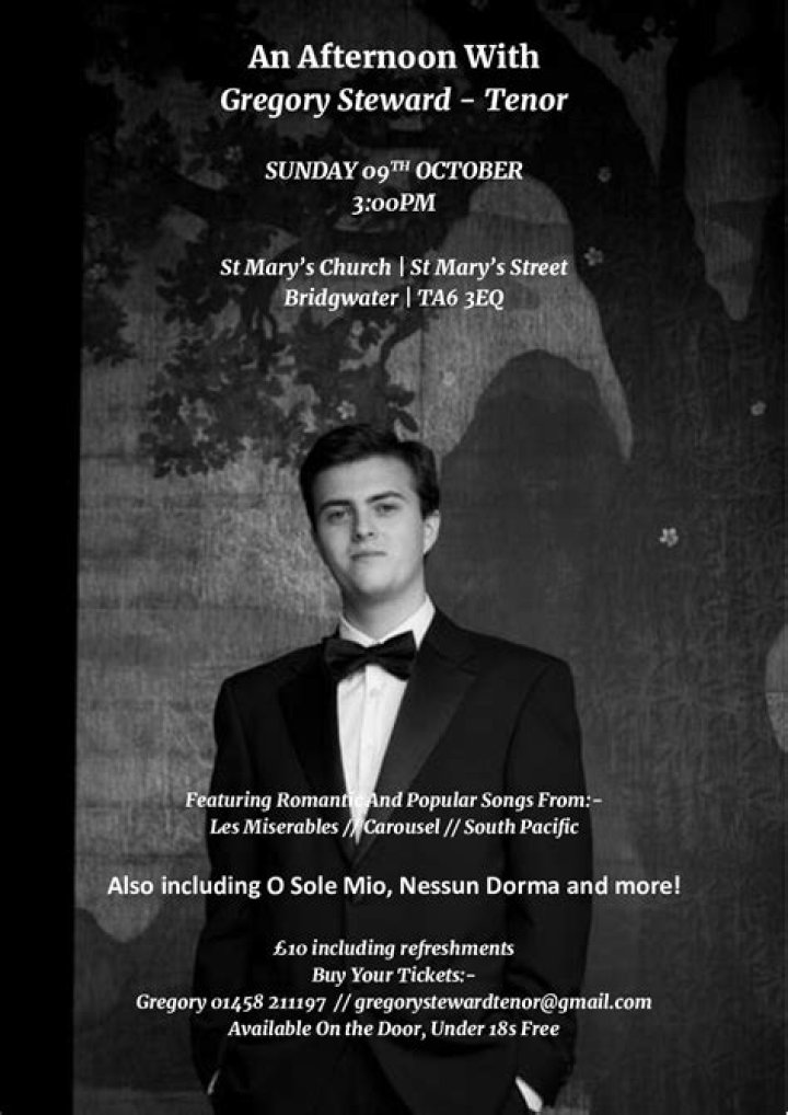 An Afternoon With Gregory Steward Tenor at St Mary's Church
