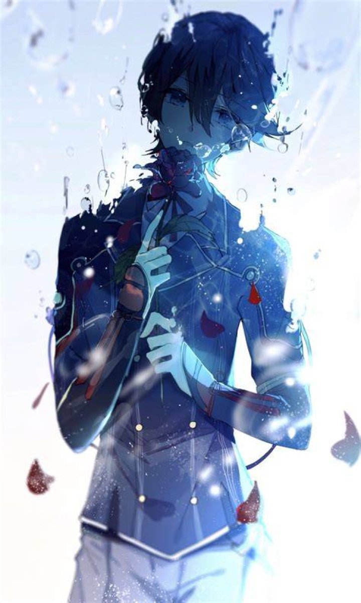 Anime Guy Blue Epic Anime Art Blue Eyes Water Dark Anime, Blue Anime, Art Manga, Manga