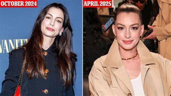 Anne Hathaway with a long pixie haircut