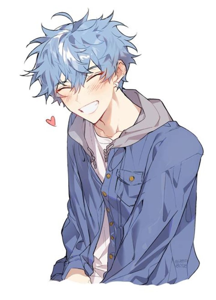 Artist 900 Anime guy blue hair, Anime blue hair, Guy drawing