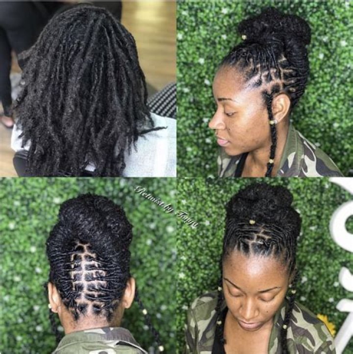 Beautiful loc updo Short locs hairstyles, Locs hairstyles, Dreadlock styles