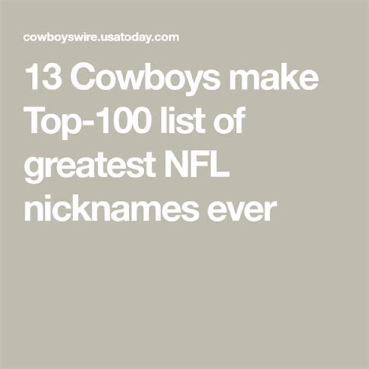 Best NFL nicknames 101 greatest monikers in football history
