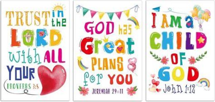 Bible Verse Posters for Kids Christian Classroom Decor Bible verse posters, Christian