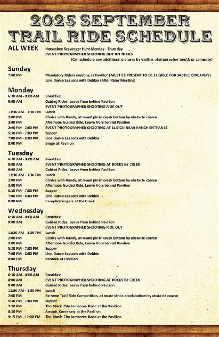 Black Trail Ride Schedule 2024 Mississippi Raye Valene