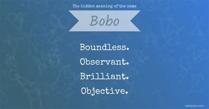 Bobo Meaning of Name