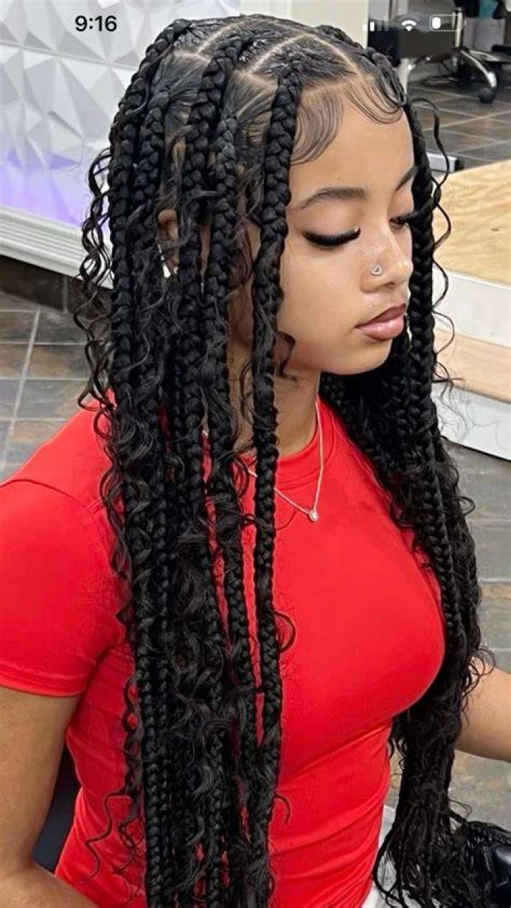 Boho Knotless Braids Box braids styling, Crochet braids hairstyles, Braid styles