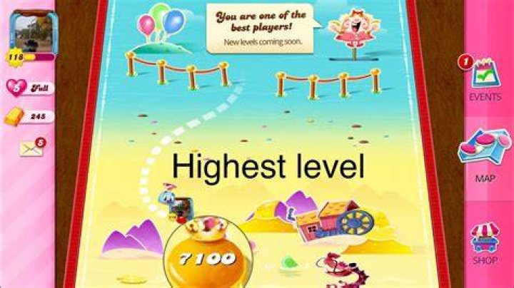 Candy crush saga 7100 (highest level as at 04 June 2020) first try, 3