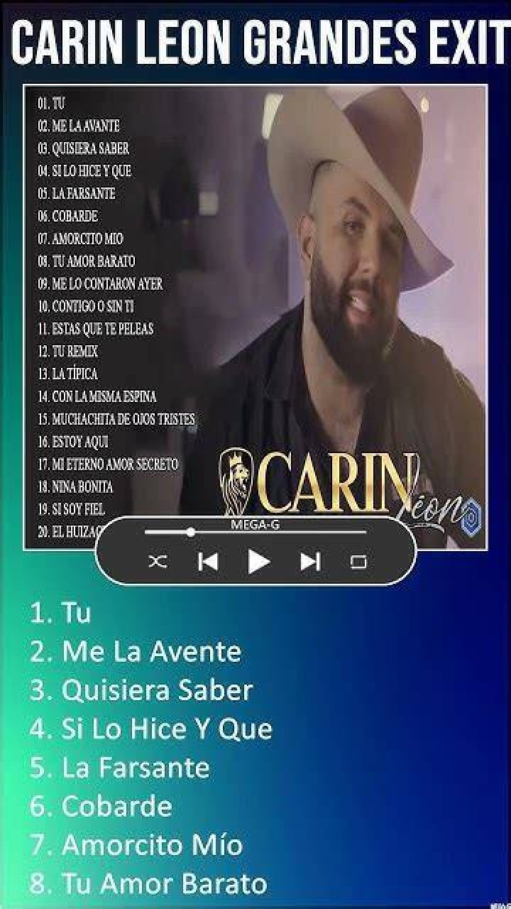 Carin Leon Grandes Exitos 30 Canciones Mas Escuchadas YouTube