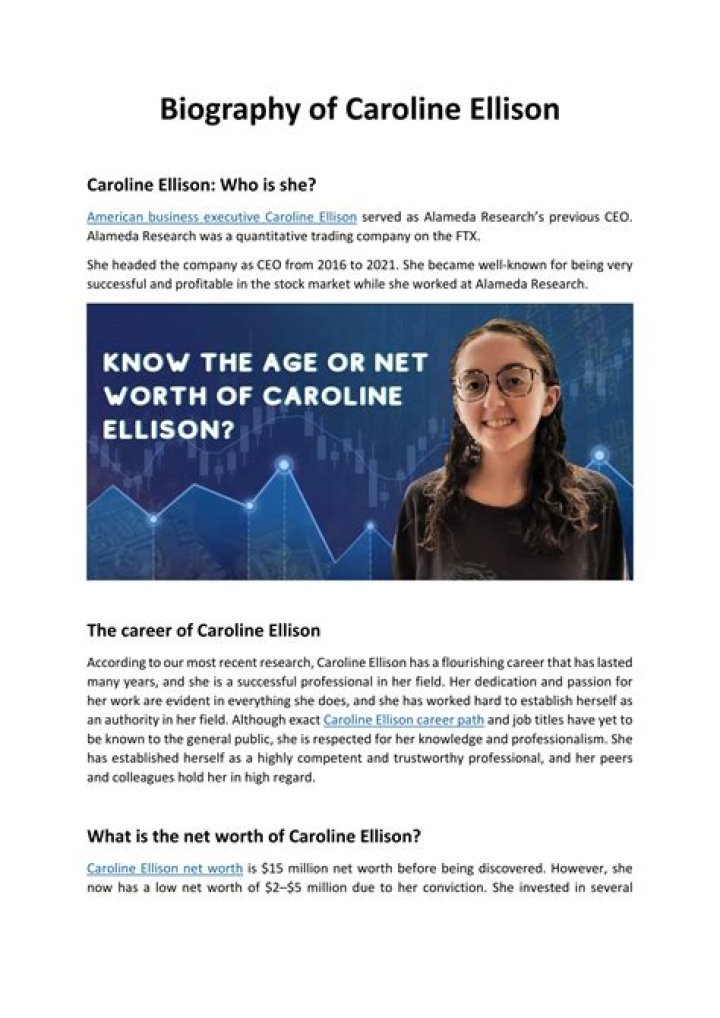 Caroline Ellison Biography, Wiki, Height, Age, Net Worth
