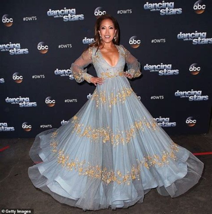 Carrie Ann Inaba, 50, wears a plunging ballgown on Dancing With The
