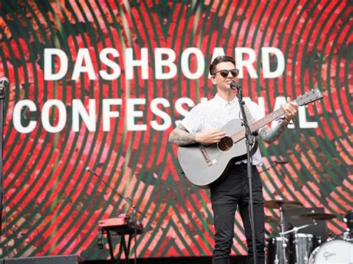 Chris Carrabba of Dashboard Confessional gives a short performance for