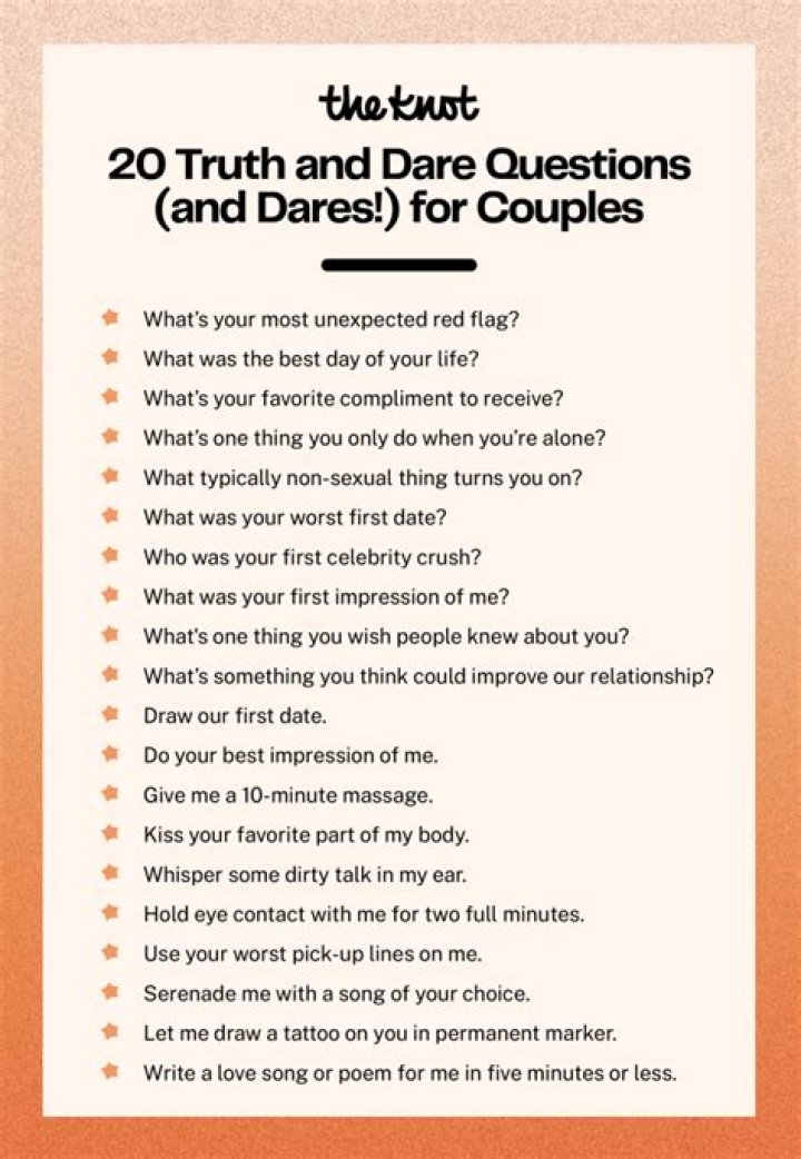 Couples Truth or Dare Questions Activity for Couples Etsy