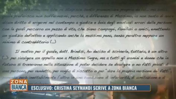 Cristina Seymandi risponde a Massimo Segre Nella sua testa solo