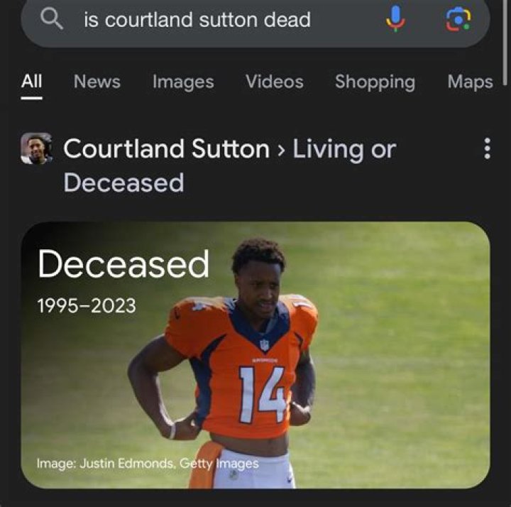Did Courtland Sutton die? Or is someone just trolling? r/nflmemes