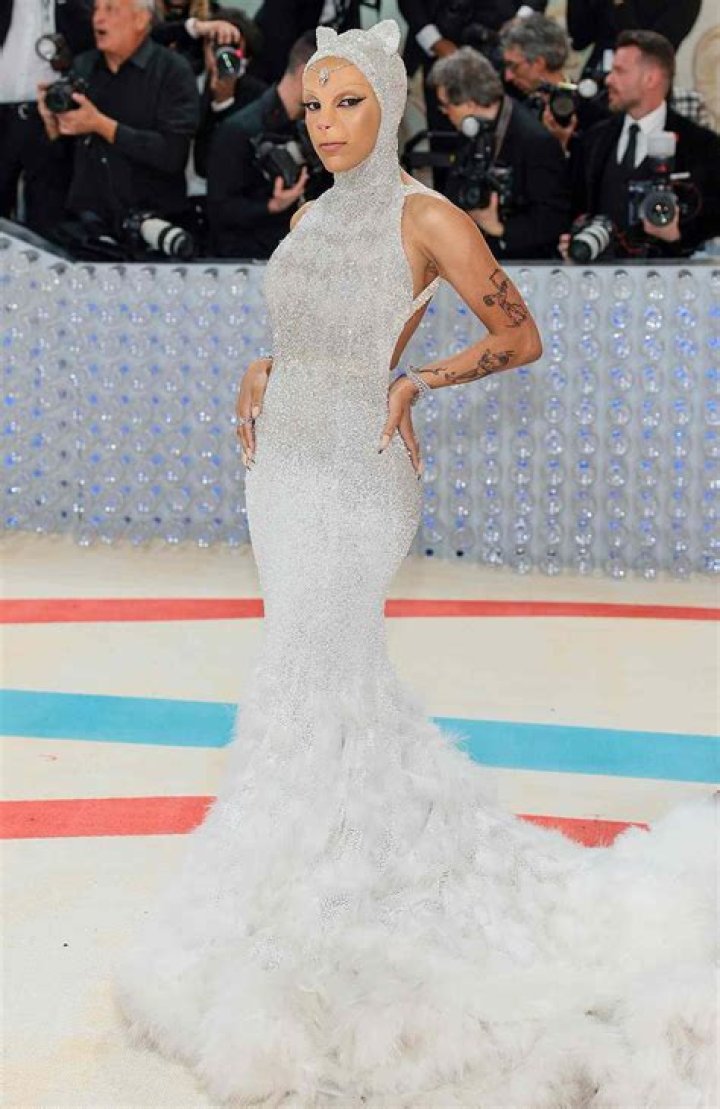 Doja Cat at 2024 Met Gala DrippingWet TShirt Dress