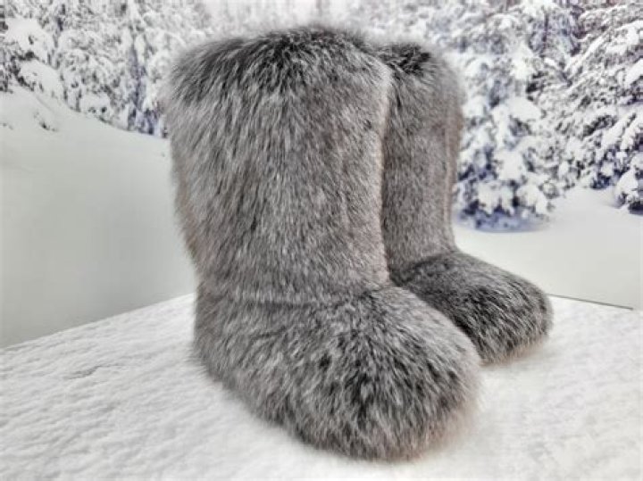 Doublesided Arctic Fox Fur Boots for Outdoor Arctic Boots Etsy