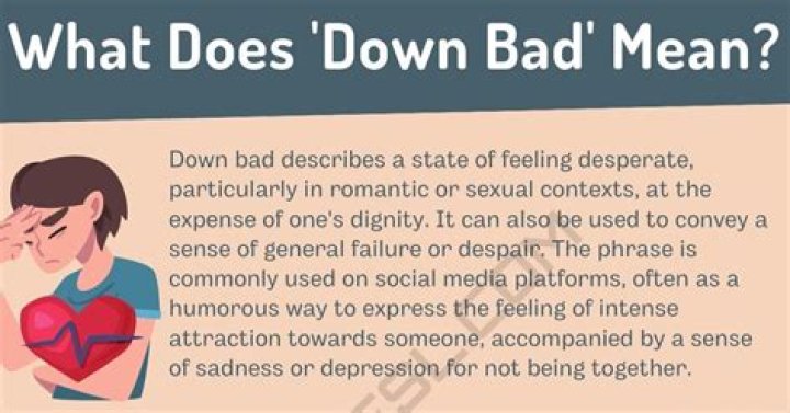 Down Bad Meaning What Does "Down Bad" Mean? &bull; 7ESL