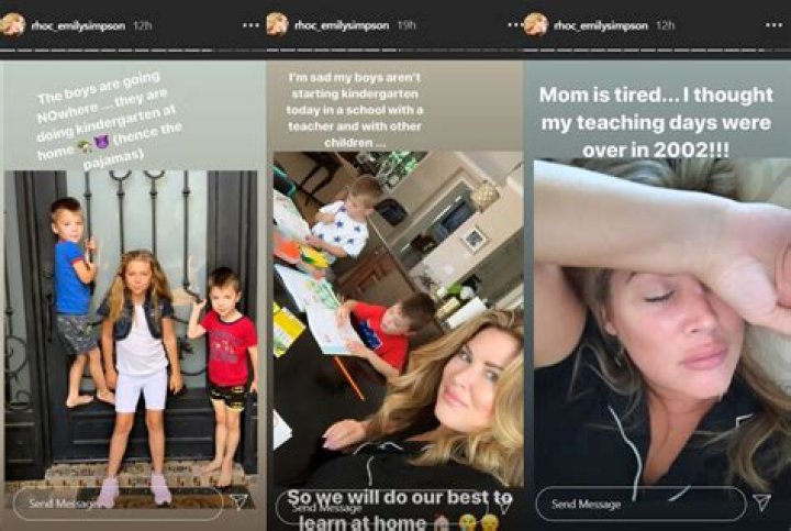 Emily Simpson on Remote Learning with Twins RHOC The Daily Dish