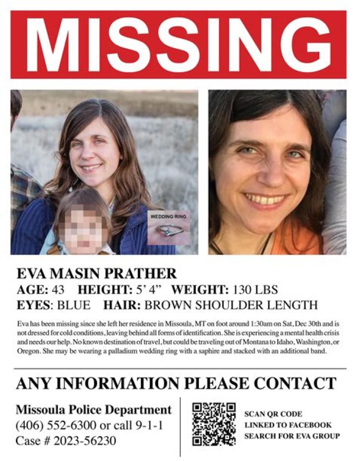 Eva Prather missing from Missoula, where is Eva Masin Prather? Vo