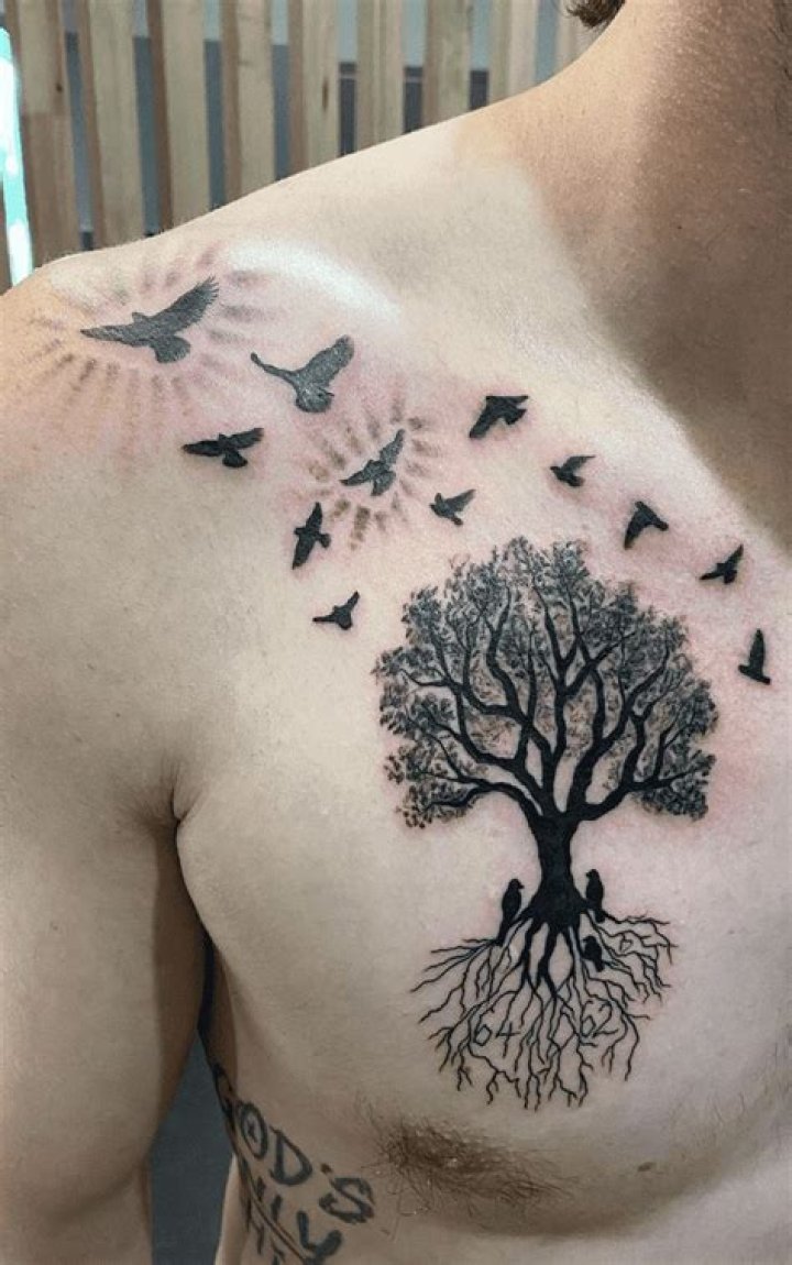 Family Tree Tattoo Ideas Chest