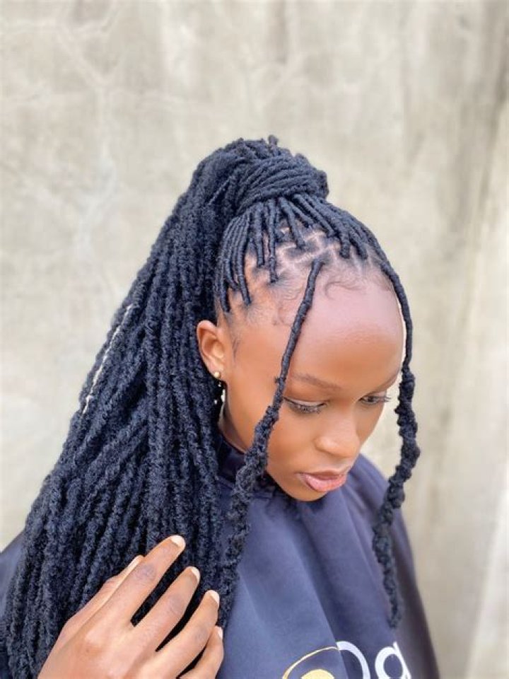 Faux locs inspiration Big forehead, Braided hairstyles, Hair styles