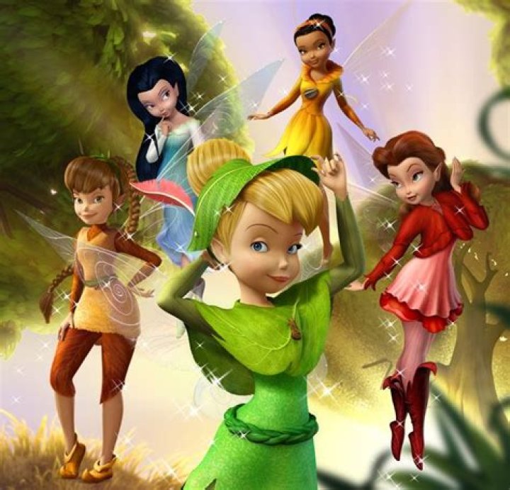 Fawn, Silvermist, Tinkerbell, Iridessa and Rosetta Disney fairies pixie hollow, Disney fairies