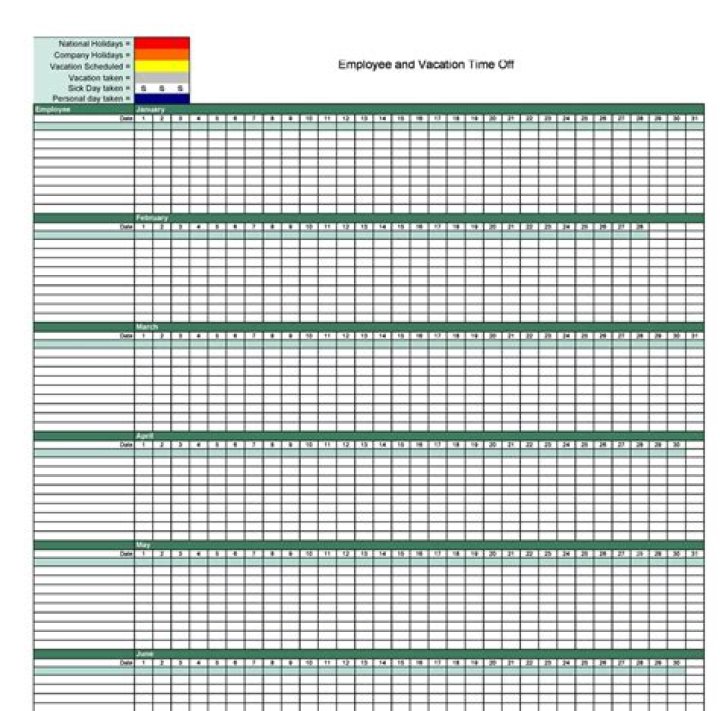 Free Vacation Tracking Calendar Briny Virginie