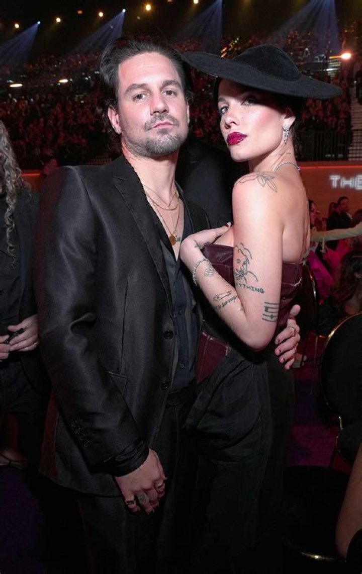 HALSEY • Halsey with her dad at the Grammys.