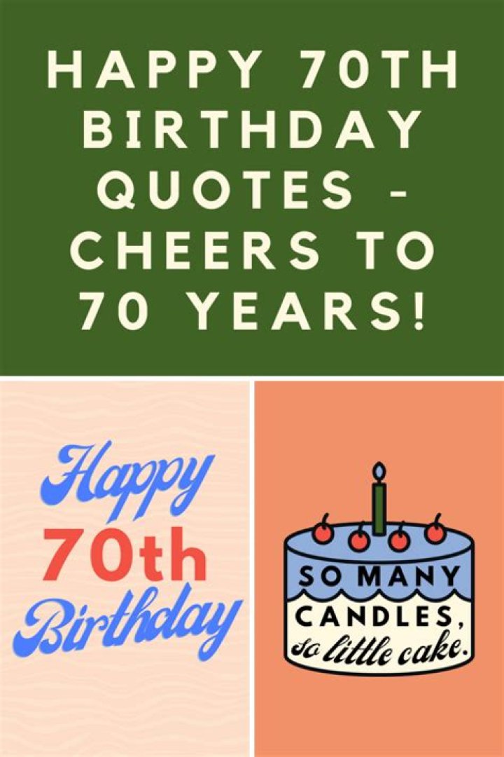 Happy 70th Birthday Quotes Cheers to 70 Years! Darling Quote