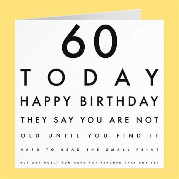 Humorous Joke 60th Birthday Card 60 Today They Say You Are Etsy UK