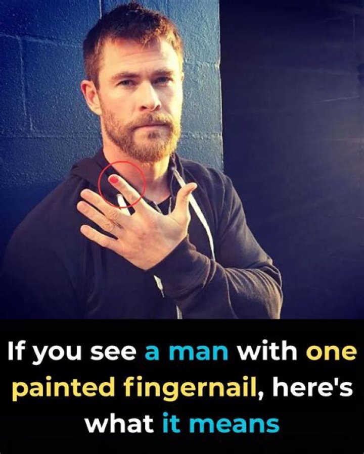 If you see a man with one painted fingernail, here&rsquo;s what it means
