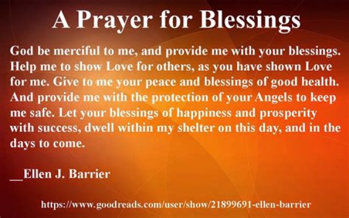 Inspirations A Prayer for Blessings