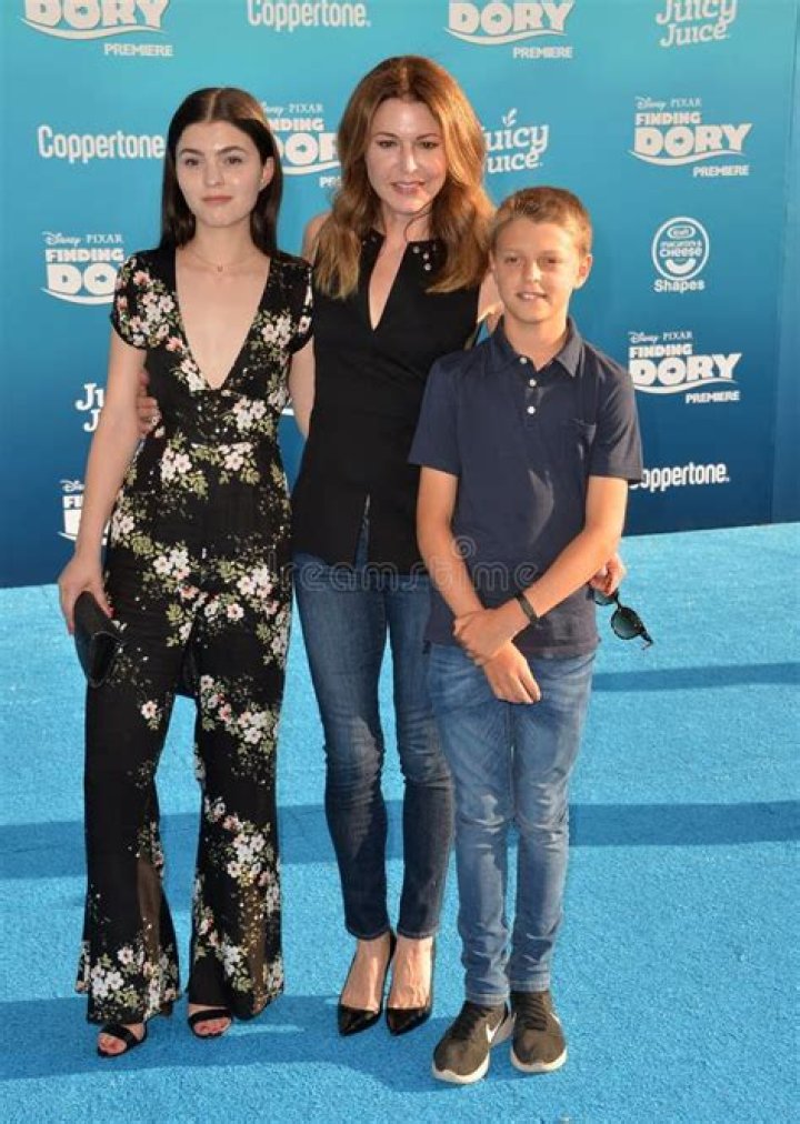 Jane Leeves et ses enfants Finn William Leeves Coben et Isabella