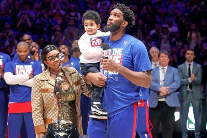 Joel Embiid Brought to Tears After Son Joins Him During MVP Ceremony