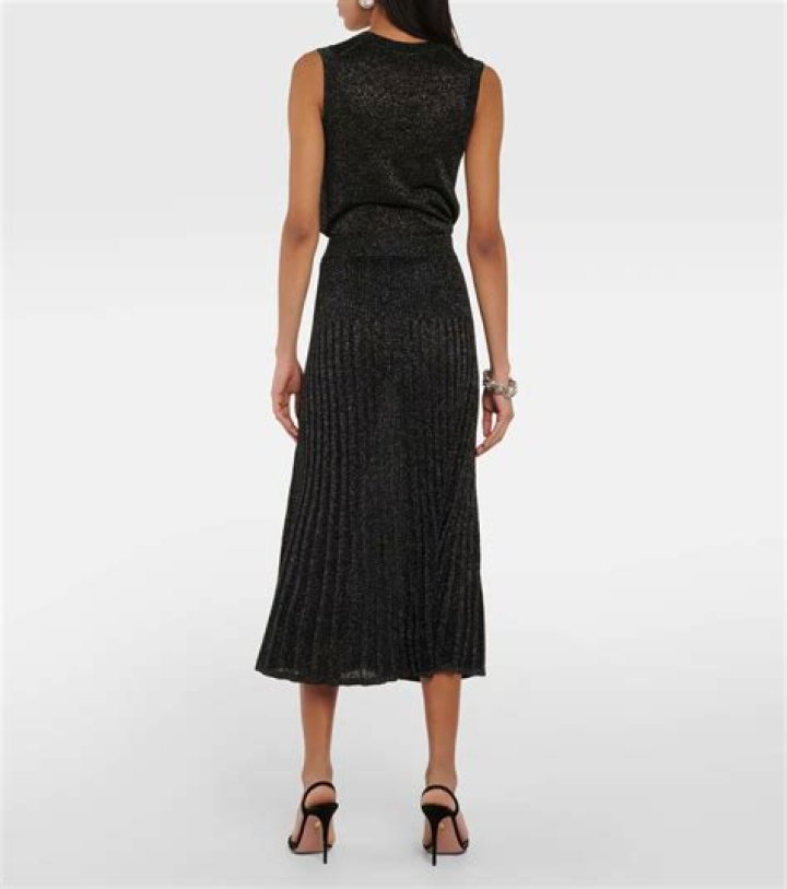 JOSEPH Ombr&eacute; ribbed Lurex midi skirt Skirt design, Midi skirt, Kpop