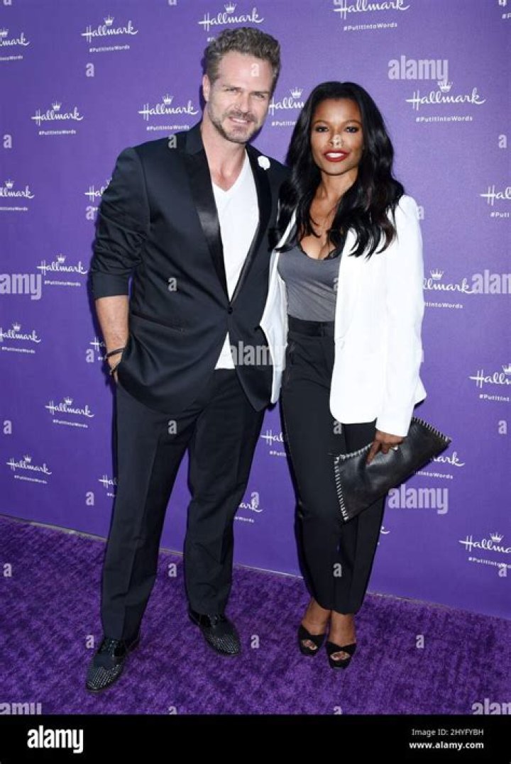 Keesha Sharp and Brad Sharp attending Hallmark's "Put It Into Words