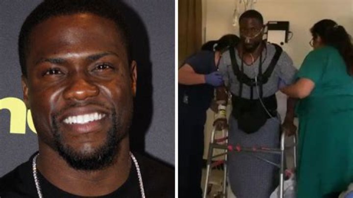 Kevin Hart in wheelchair after tearing muscles in race against former