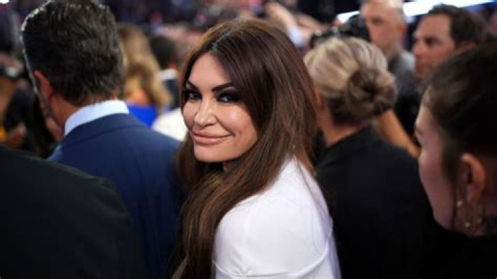 Kimberly Guilfoyle she is interviewing guest as she miserably