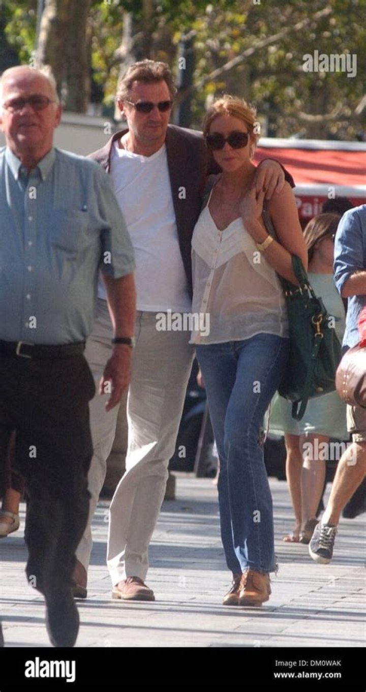 Liam Neeson and Freya St Johnston out and about in Paris Paris France