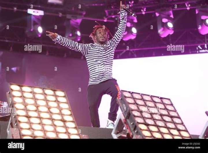 Lil Uzi Vert seen performing with Play Boi Carti at Coachella Weekend 1