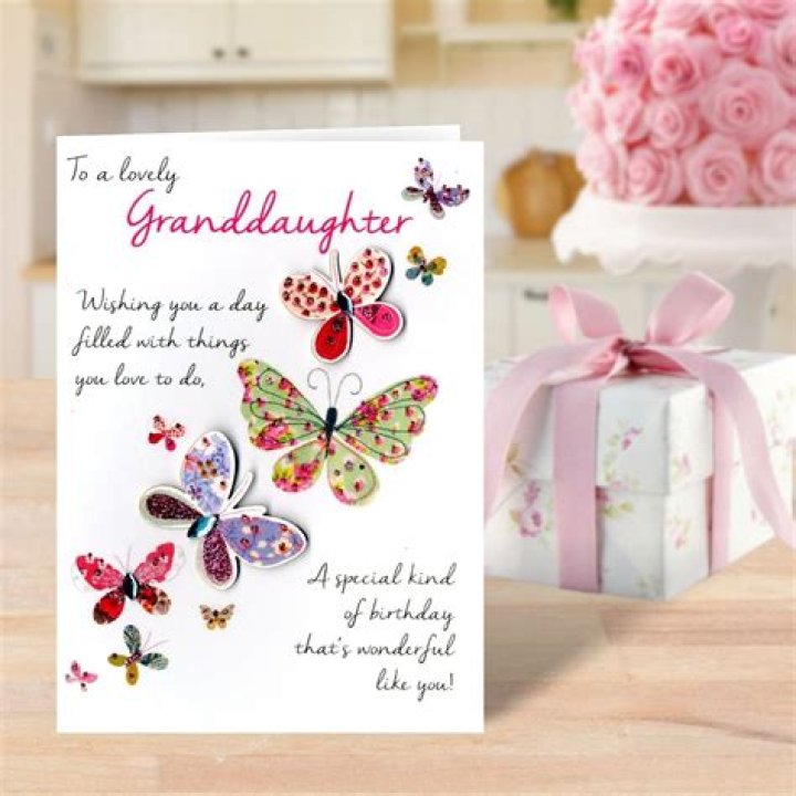 Lovely Granddaughter Birthday Greeting Card Cards